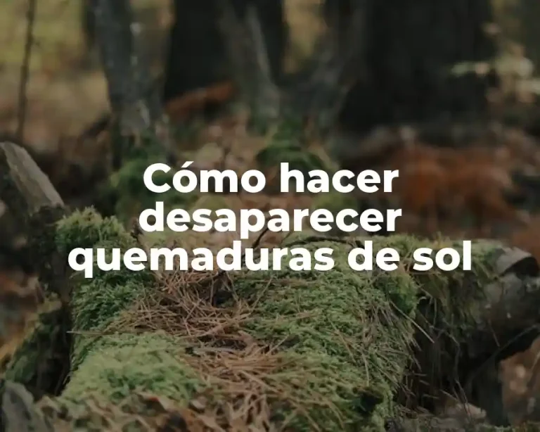 Cómo hacer desaparecer quemaduras de sol