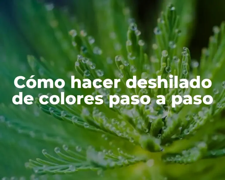 Cómo hacer deshilado de colores paso a paso