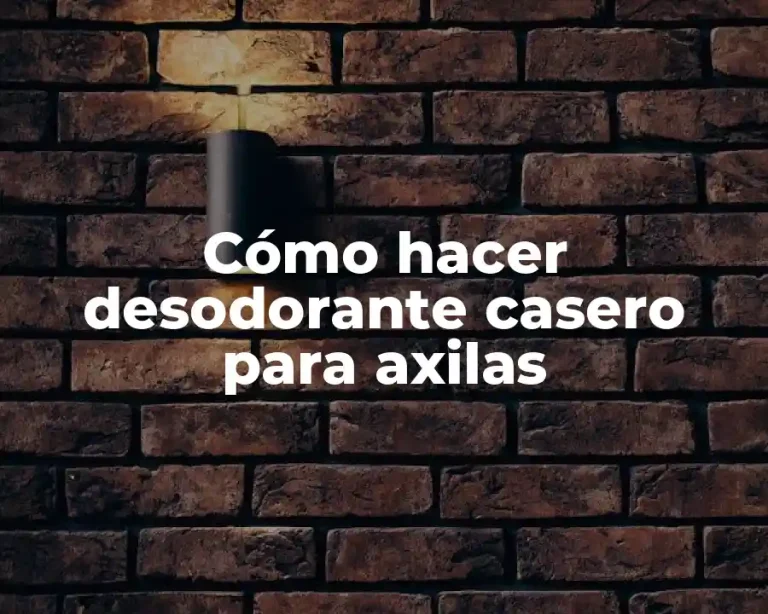 Cómo hacer desodorante casero para axilas