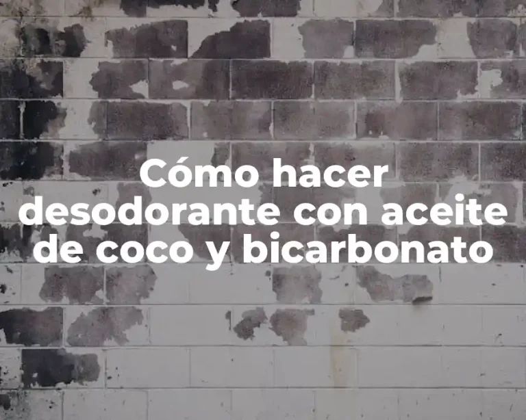 Cómo hacer desodorante con aceite de coco y bicarbonato