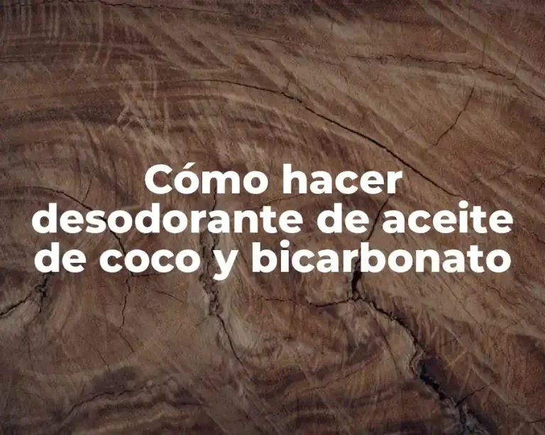 Cómo hacer desodorante de aceite de coco y bicarbonato