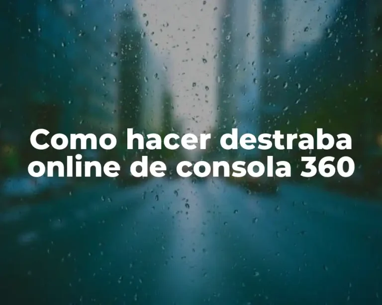 Como hacer destraba online de consola 360