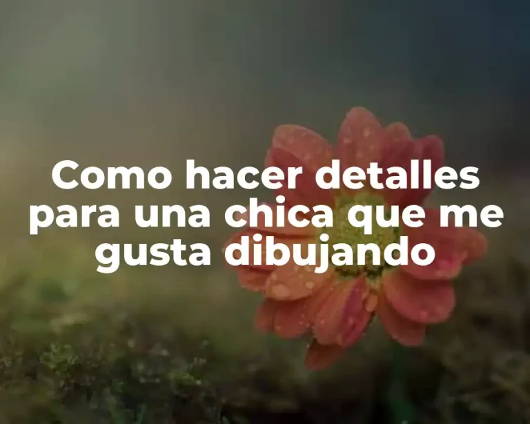 Como hacer detalles para una chica que me gusta dibujando