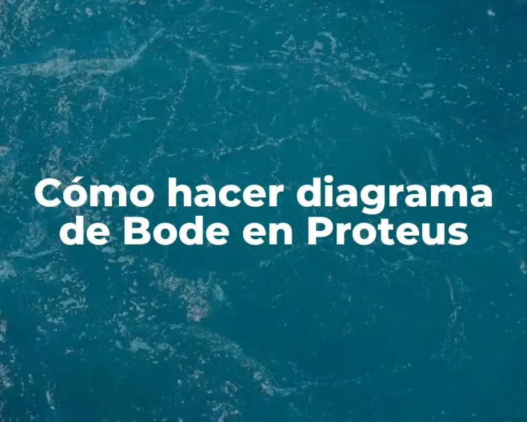 Cómo hacer diagrama de Bode en Proteus