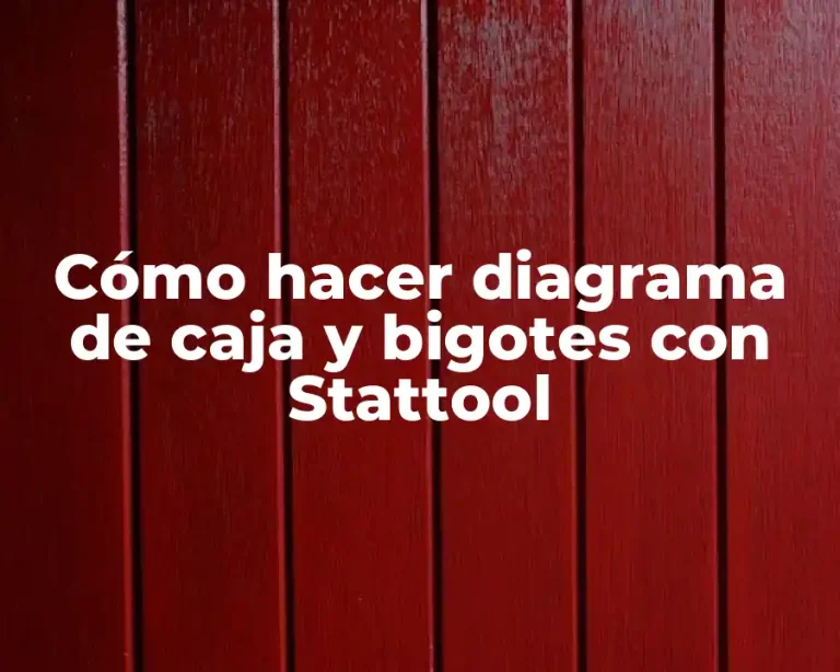 Cómo hacer diagrama de caja y bigotes con Stattool