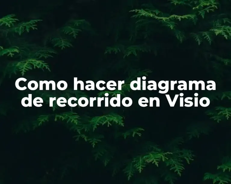 Como hacer diagrama de recorrido en Visio