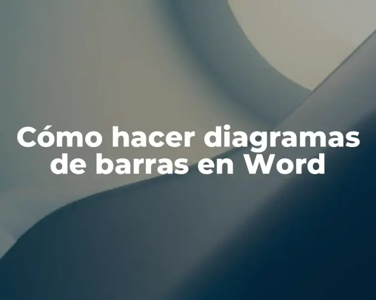 Cómo hacer diagramas de barras en Word