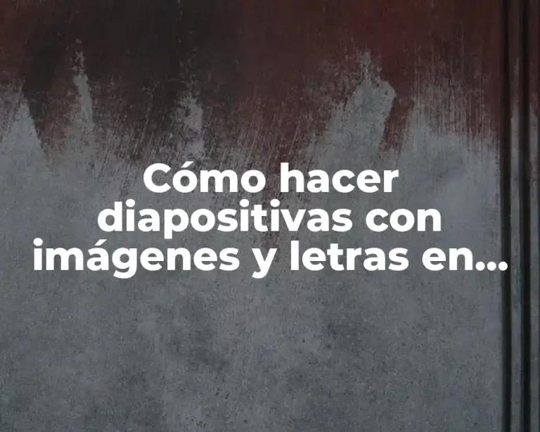 Cómo hacer diapositivas con imágenes y letras en Word