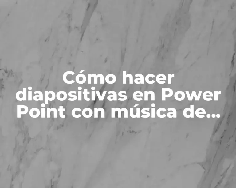 Cómo hacer diapositivas en Power Point con música de fondo