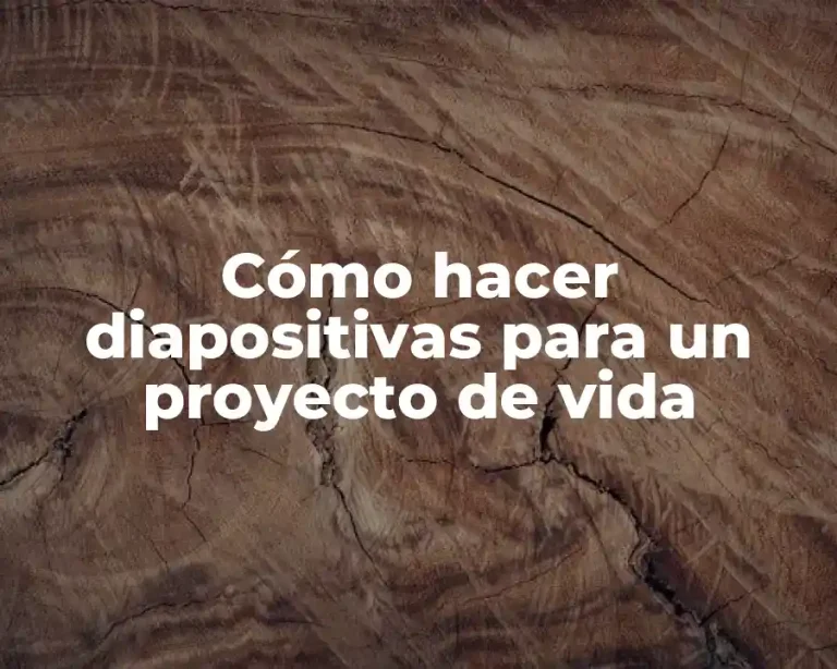 Cómo hacer diapositivas para un proyecto de vida