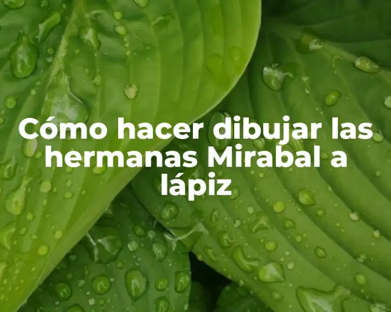 Cómo hacer dibujar las hermanas Mirabal a lápiz