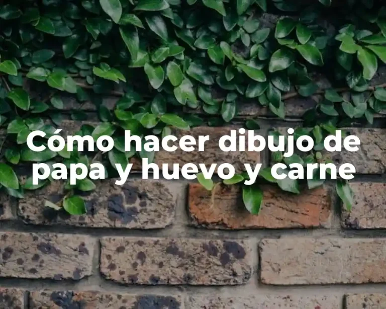 Cómo hacer dibujo de papa y huevo y carne