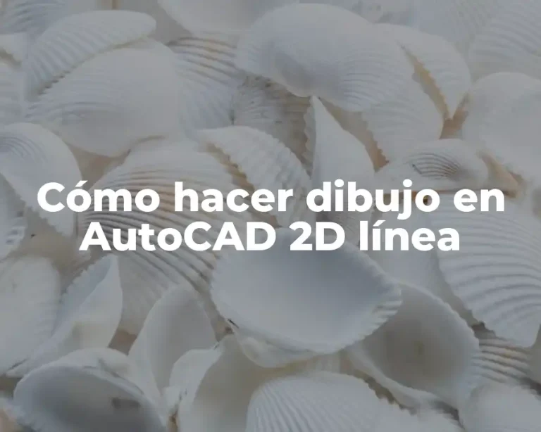 Cómo hacer dibujo en AutoCAD 2D línea