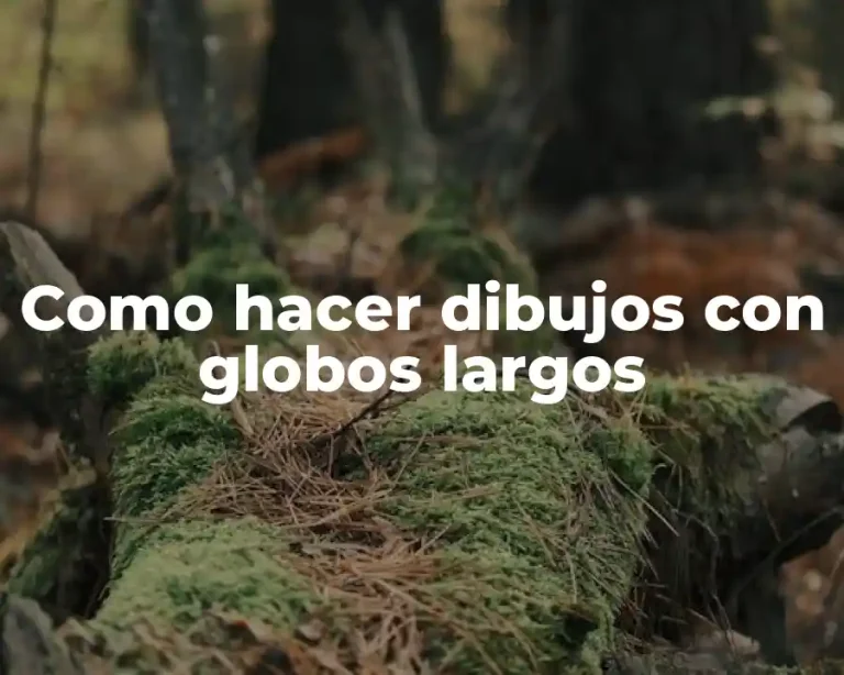 Como hacer dibujos con globos largos