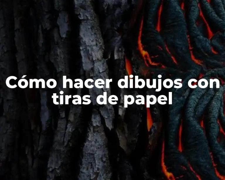 Cómo hacer dibujos con tiras de papel