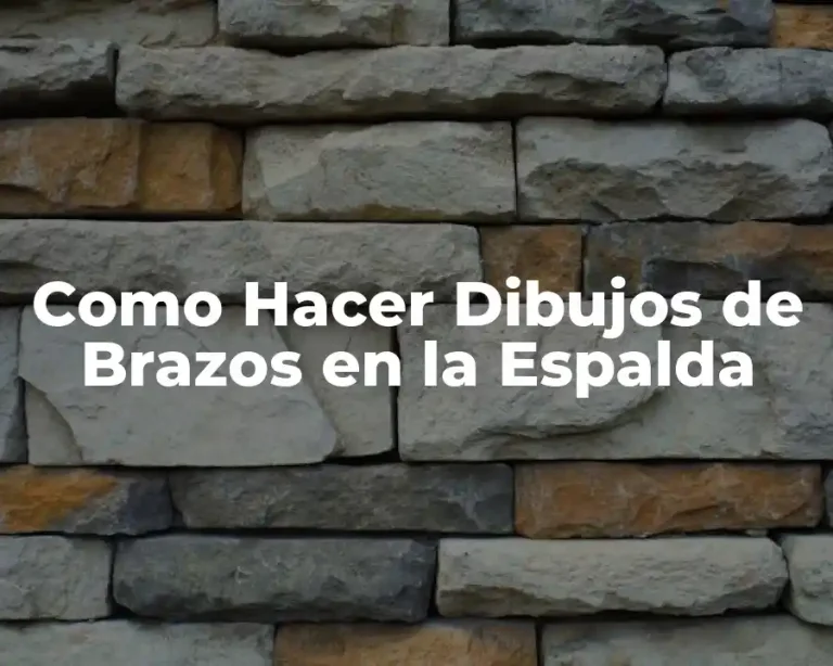 Como Hacer Dibujos de Brazos en la Espalda