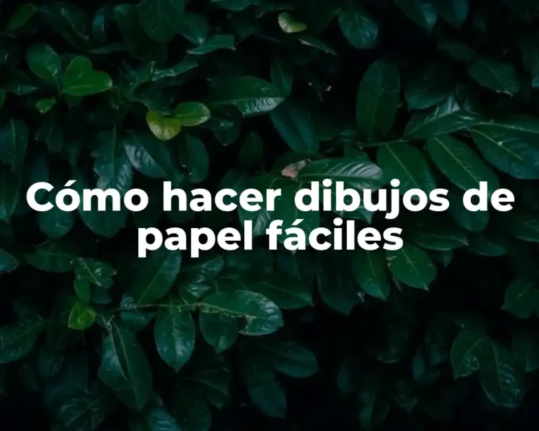 Cómo hacer dibujos de papel fáciles