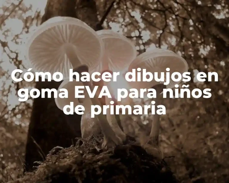 Cómo hacer dibujos en goma EVA para niños de primaria