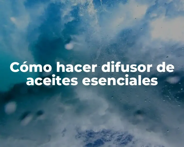 Cómo hacer difusor de aceites esenciales