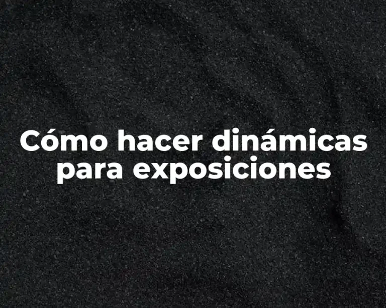 Cómo hacer dinámicas para exposiciones