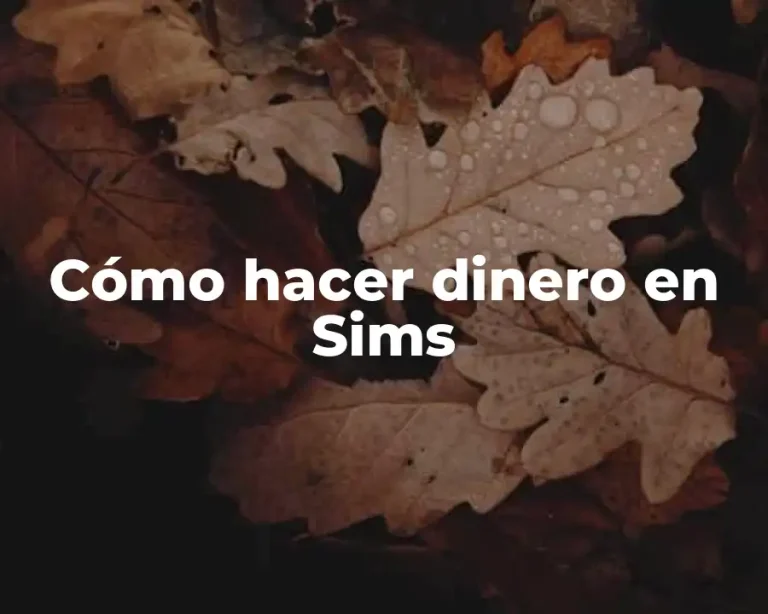 Cómo hacer dinero en Sims