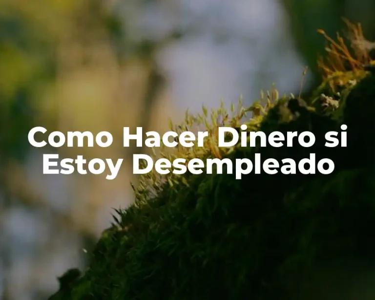 Como Hacer Dinero si Estoy Desempleado