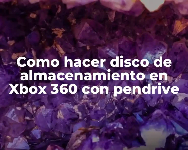 Como hacer disco de almacenamiento en Xbox 360 con pendrive