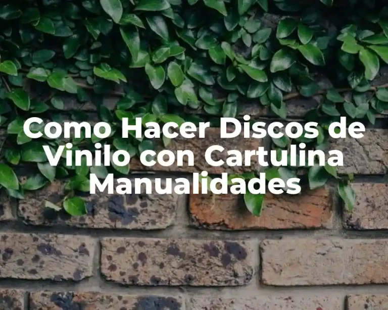 Como Hacer Discos de Vinilo con Cartulina Manualidades
