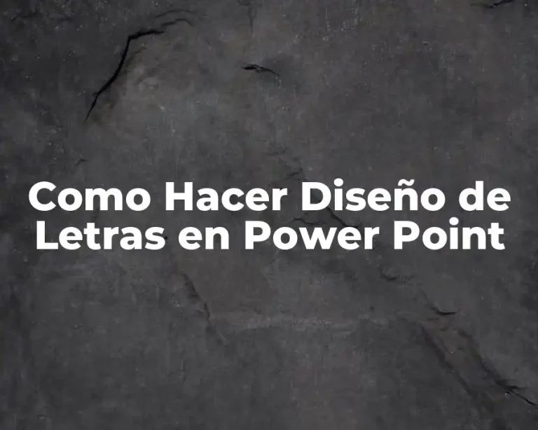Como Hacer Diseño de Letras en Power Point