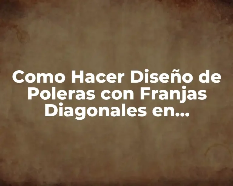 Como Hacer Diseño de Poleras con Franjas Diagonales en Photoshop