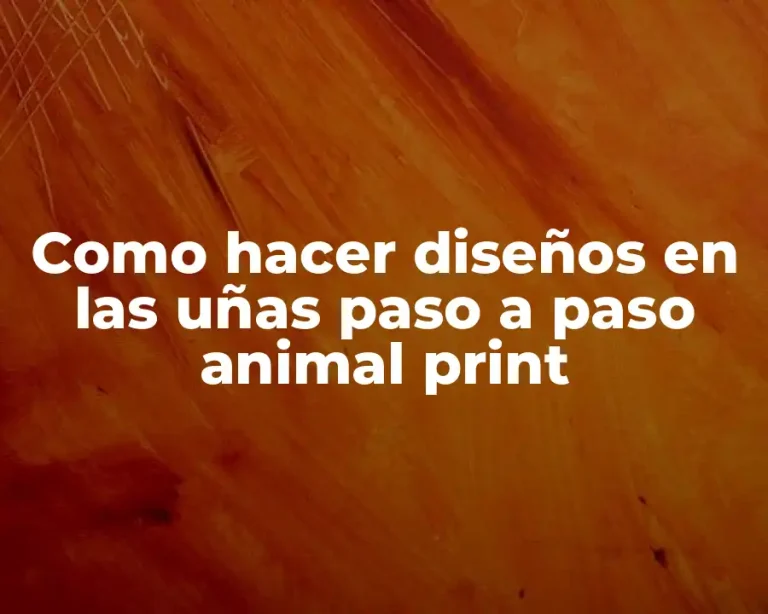Como hacer diseños en las uñas paso a paso animal print