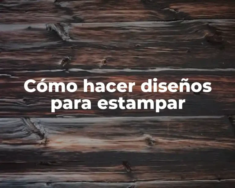 Cómo hacer diseños para estampar