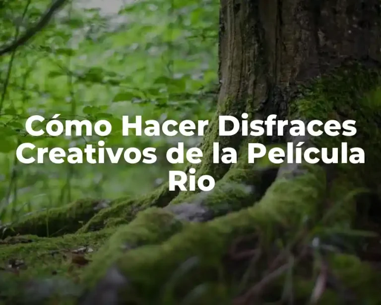 Cómo Hacer Disfraces Creativos de la Película Rio