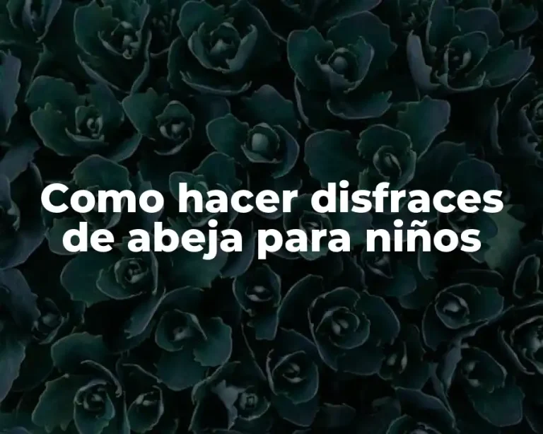 Como hacer disfraces de abeja para niños