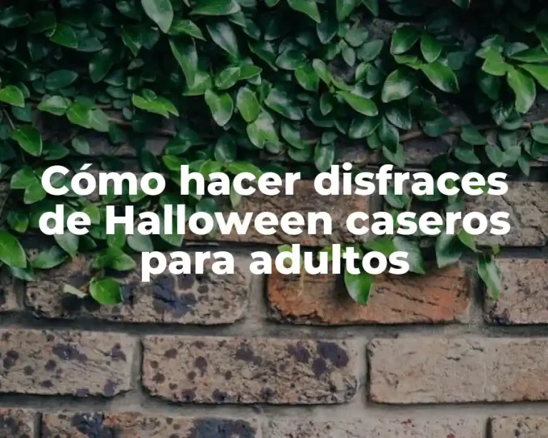 Cómo hacer disfraces de Halloween caseros para adultos