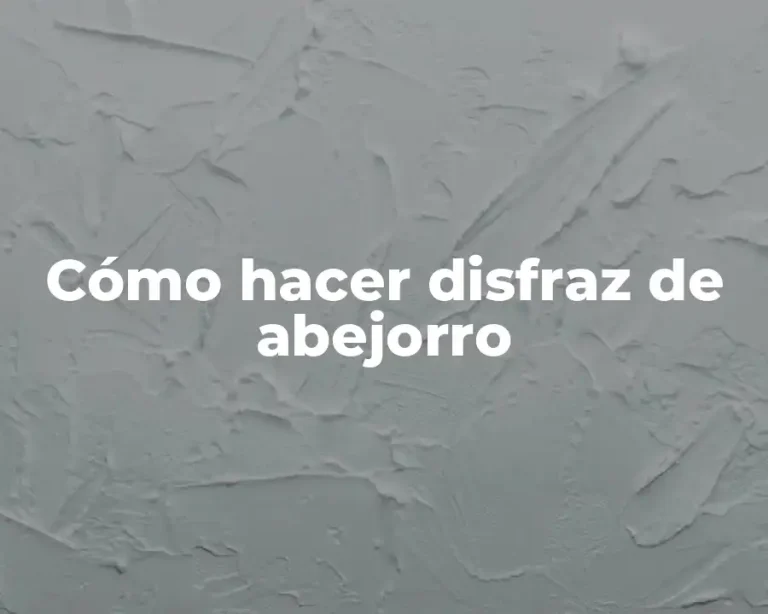 Cómo hacer disfraz de abejorro