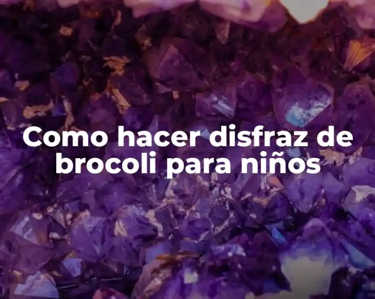 Como hacer disfraz de brocoli para niños