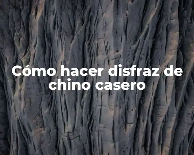 Cómo hacer disfraz de chino casero