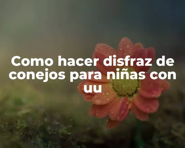 Como hacer disfraz de conejos para niñas con uu
