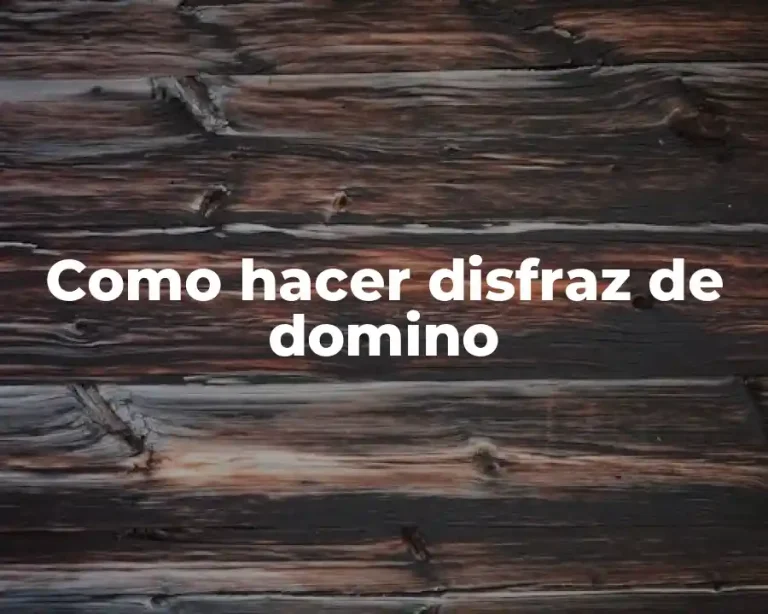 Como hacer disfraz de domino
