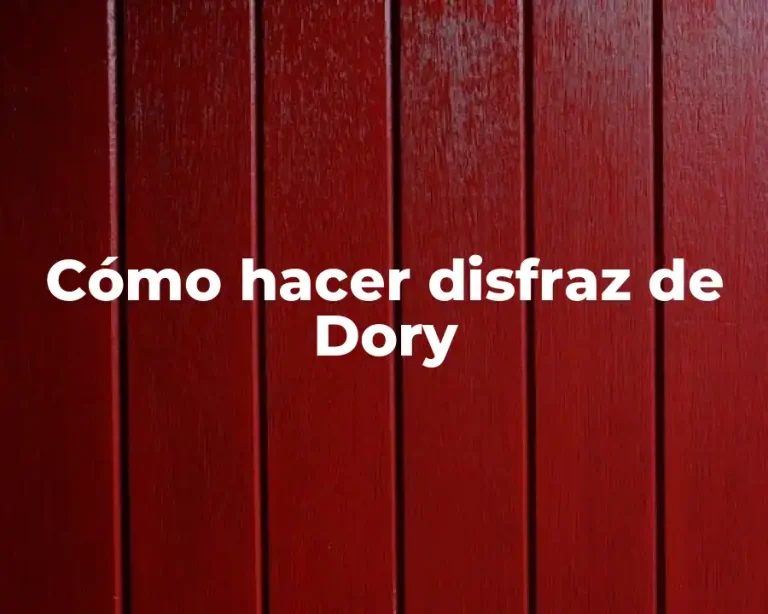 Cómo hacer disfraz de Dory