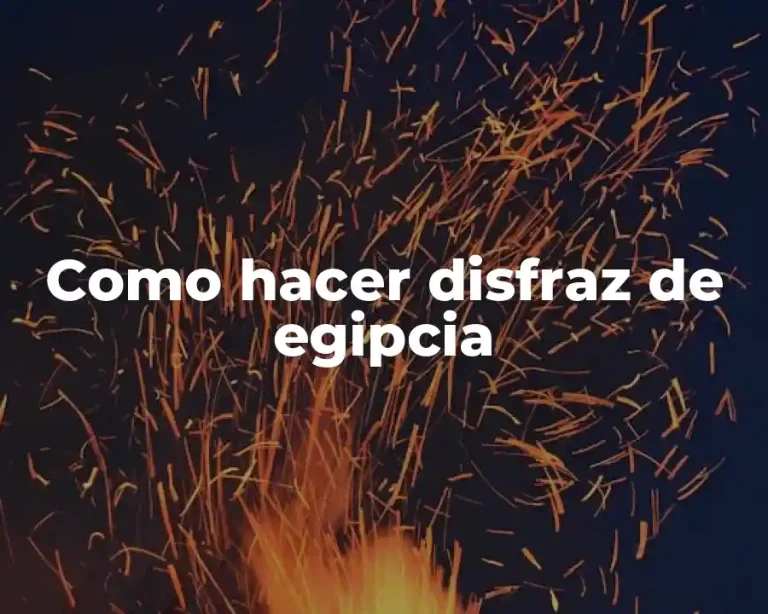 Como hacer disfraz de egipcia