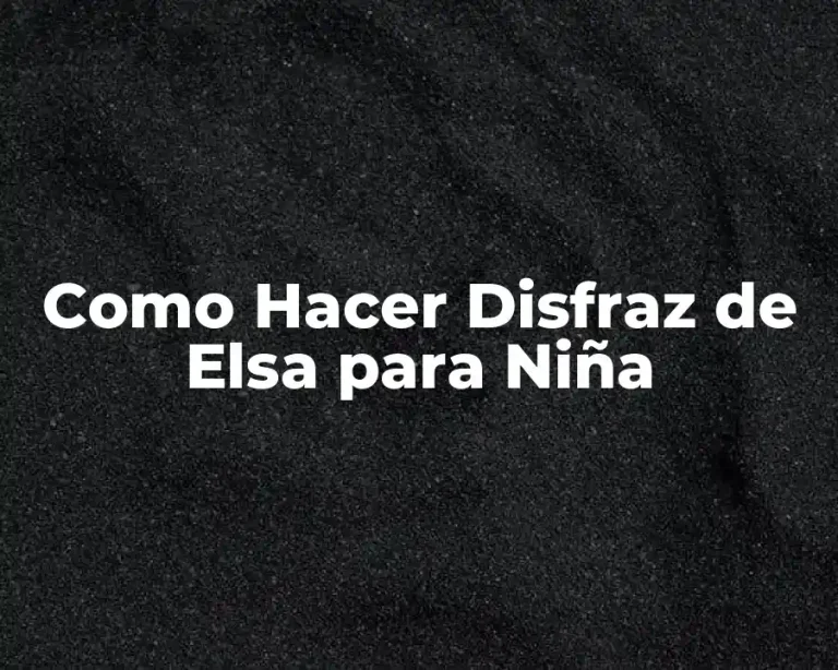 Como Hacer Disfraz de Elsa para Niña