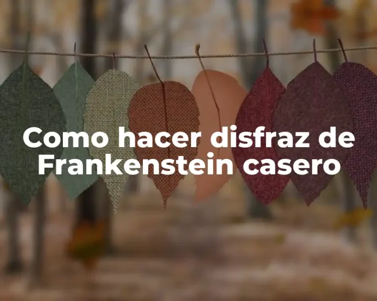 Como hacer disfraz de Frankenstein casero