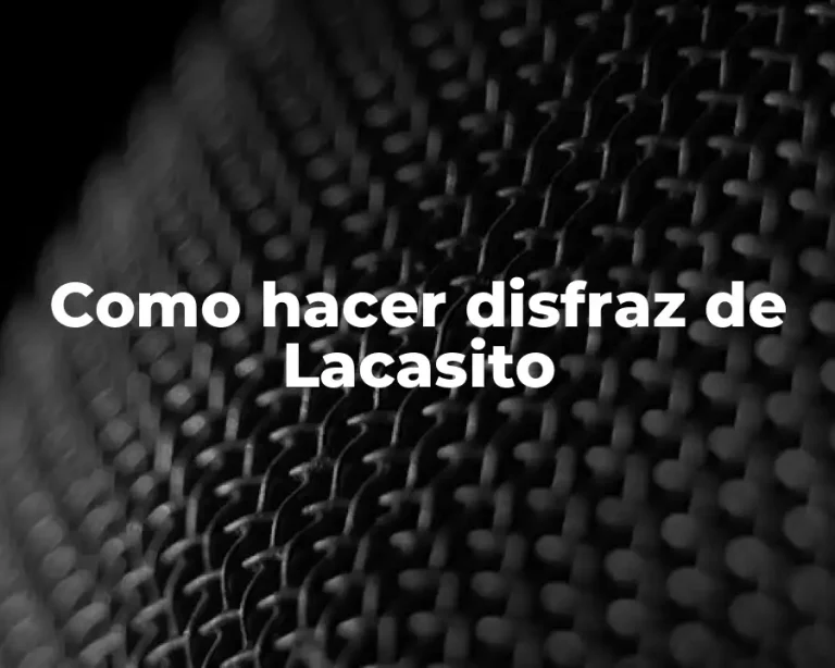 Como hacer disfraz de Lacasito