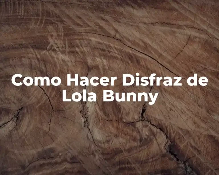 Como Hacer Disfraz de Lola Bunny