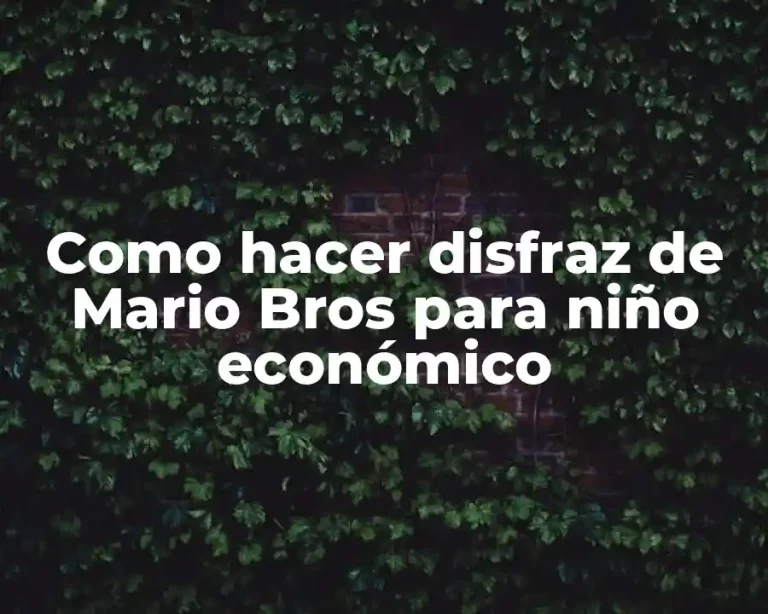 Como hacer disfraz de Mario Bros para niño económico