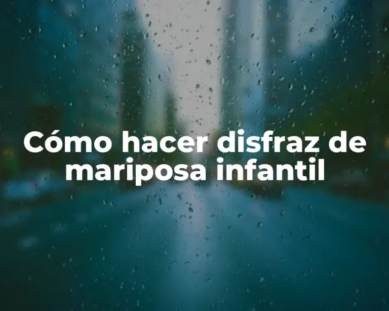 Cómo hacer disfraz de mariposa infantil