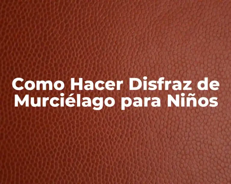 Como Hacer Disfraz de Murciélago para Niños