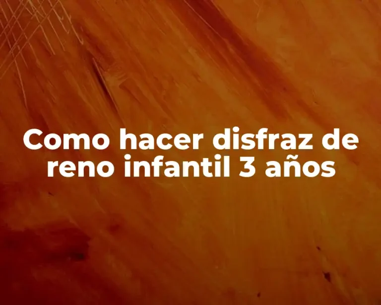 Como hacer disfraz de reno infantil 3 años